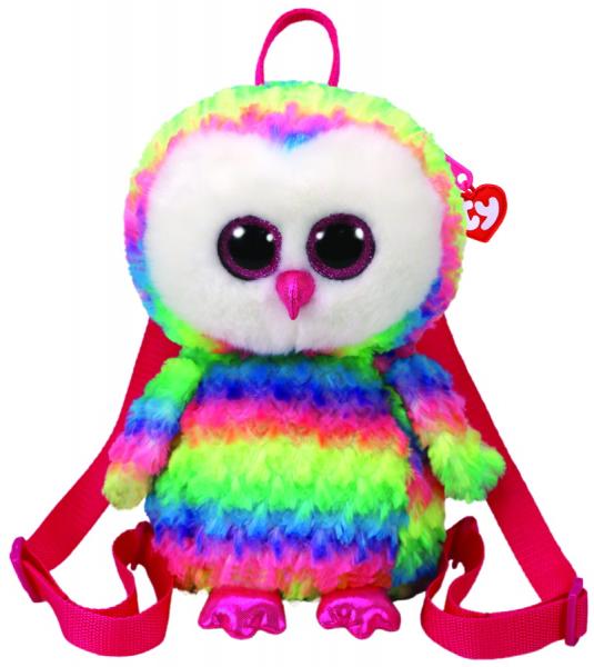 Рюкзак TY Gear Різнокольорова сова Owen, 25 см (95003) - Pampik