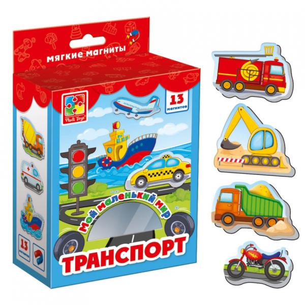 Мягкие магниты Vladi Toys Мой маленький мир Транспорт, укр. язык (VT3106-12) - Pampik - 2