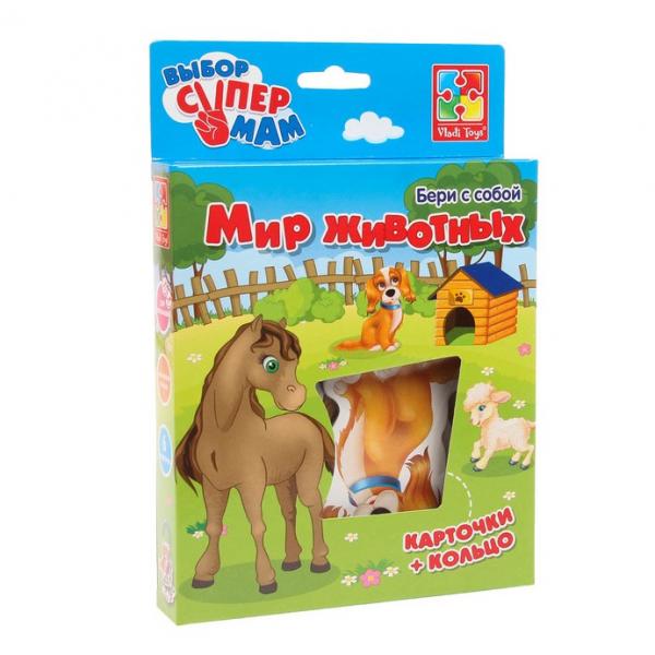 

Карточки на кольце Vladi Toys Мир животных, рус. язык (VT1901-32