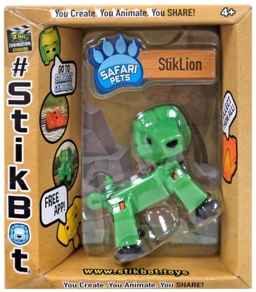 

Фигурка Stikbot Safari Pets Лев, для анимационного творчества, зеленый (TST622SF