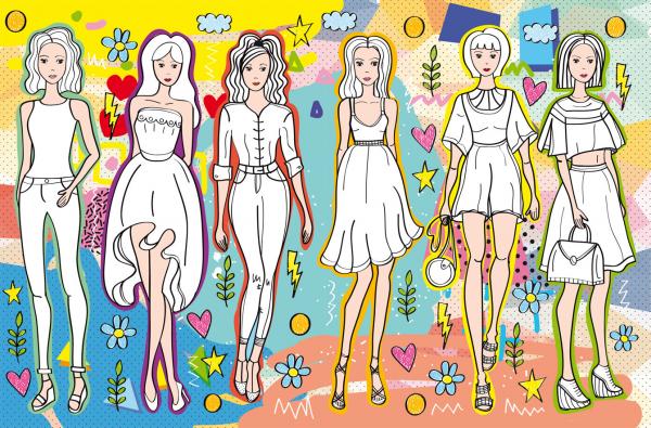 Книжка для малювання, творчості та моди для Класна СУЧАСНИХ дівчат - Pampik - 2