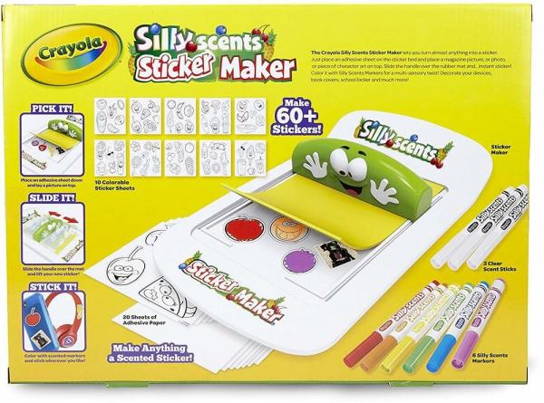 Набор для творчества Crayola Silly Scents Ароматизированные наклейки своими руками (74-7261) - Pampik - 3