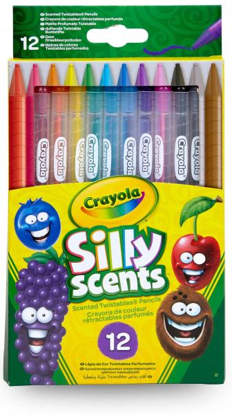 Ароматизовані кольорові олівці, що викручуються Crayola Silly Scents, 12 шт. (68-7404) - Pampik