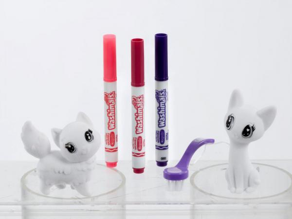Набір з 2 фігурками котів і фломастерами Crayola Washimals Малюй і змивай (74-7253) - Pampik - 2
