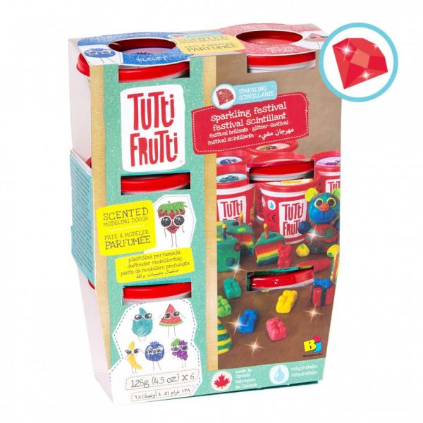 Набор для лепки Tutti-Frutti Фруктовые ароматы, с блестками (BJTT15071) - Pampik - 2