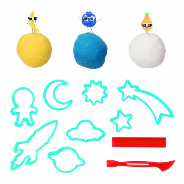 Набір для ліплення Tutti-Frutti Космос, з блискітками (BJTT15078) - Pampik - 2