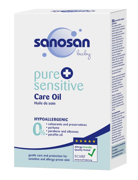 Дитячий гіпоалергенне масло Sanosan Pure & Sensitive, для чутливої ​​шкіри, 200 мл - Pampik - 2
