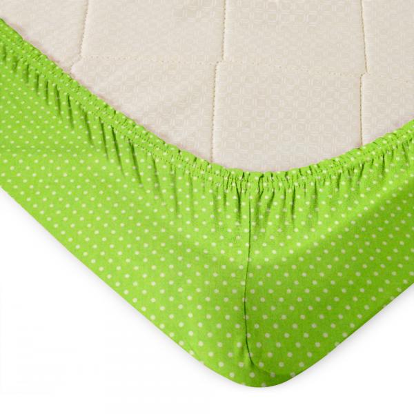 Простирадло на резинці Cosas Преміум, 120х60х10 см, салатовий - Pampik - 2