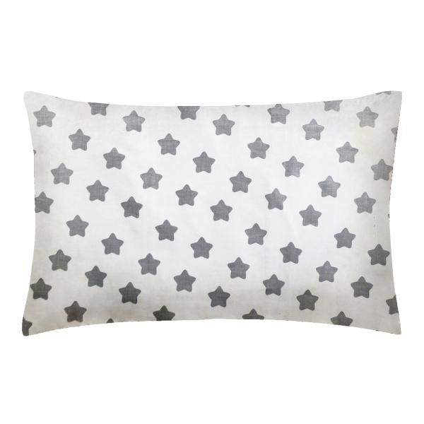 Наволочка Cosas Зірки, бязь, 70х50 см, білий з сірим - Pampik - 2
