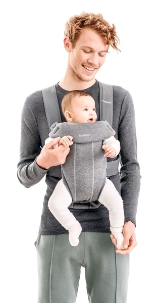 Рюкзак-кенгуру BabyBjorn Baby Carrier Mini, серый (21084) - Pampik - 3