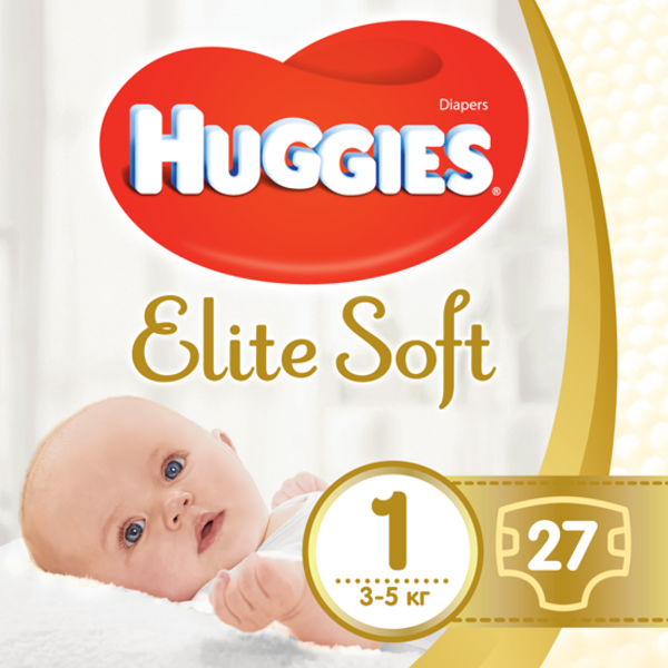 Підгузки Huggies Extra Care Newborn 1 (3-5 кг), 27 шт. - Pampik