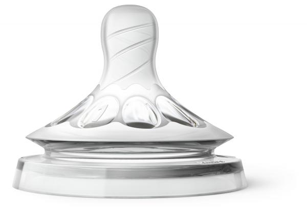 Соска силіконова Philips Avent Natural, від 0 міс., повільний потік, 2 шт. (SCF041/27) - Pampik