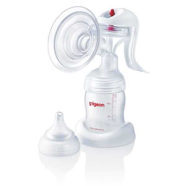 Ручной молокоотсос Pigeon с бутылочкой (26488) - Pampik
