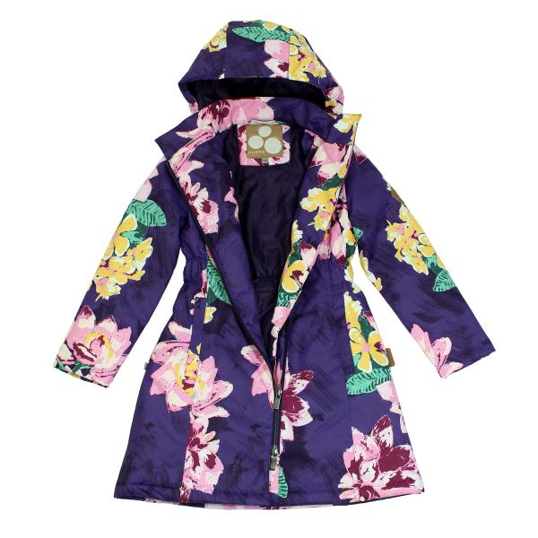 Пальто Huppa Luisa Dark Lilac Pattern, поліестер, р.146, фіолетовий (12430010-91373-146) - Pampik - 3