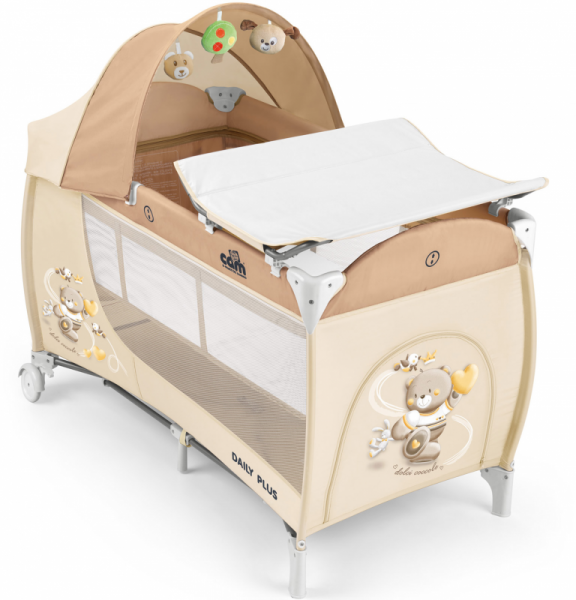 Манеж-ліжко CAM Daily Plus, молочний (L113/240) - Pampik