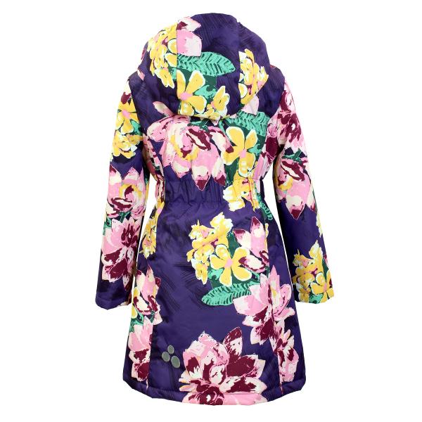 Пальто Huppa Luisa Dark Lilac Pattern, поліестер, р.128, фіолетовий (12430010-91373-128) - Pampik - 2