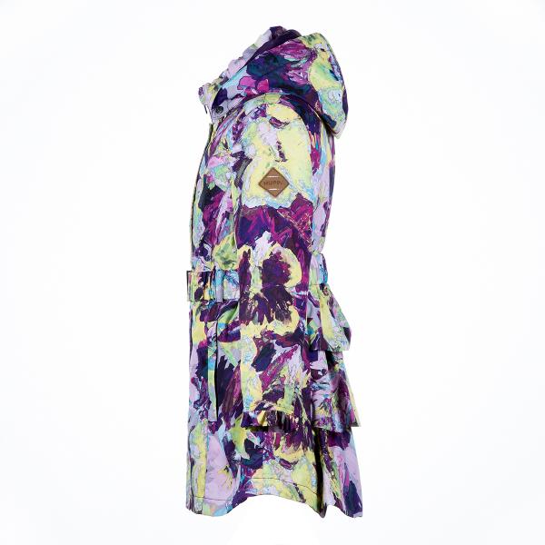 Пальто Huppa Leandra Dark Lilac Pattern, полиэстер, р.146, фиолетовый с белым (18030004-91173-146) - Pampik - 4