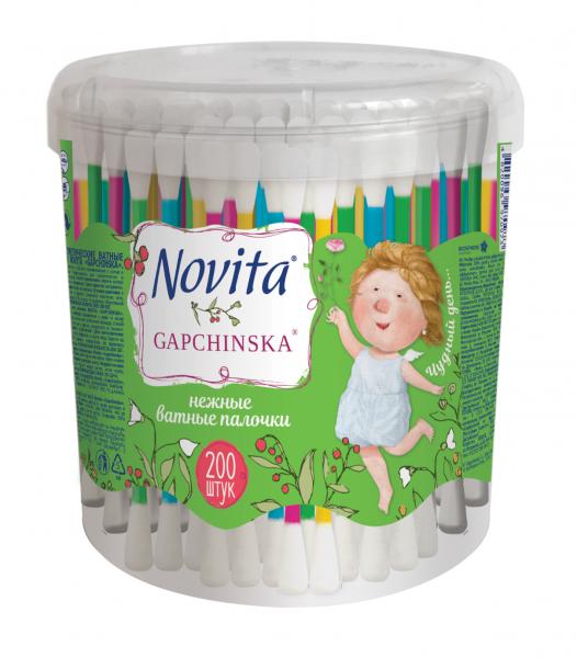 

Ватные палочки Novita Gapchinska, в круглой коробке, 200 шт