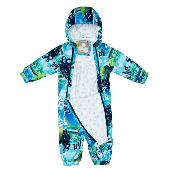 Комбінезон Huppa Golden Blue Pattern, поліестер, р.86, синій (36080010-92135-086) - Pampik - 4