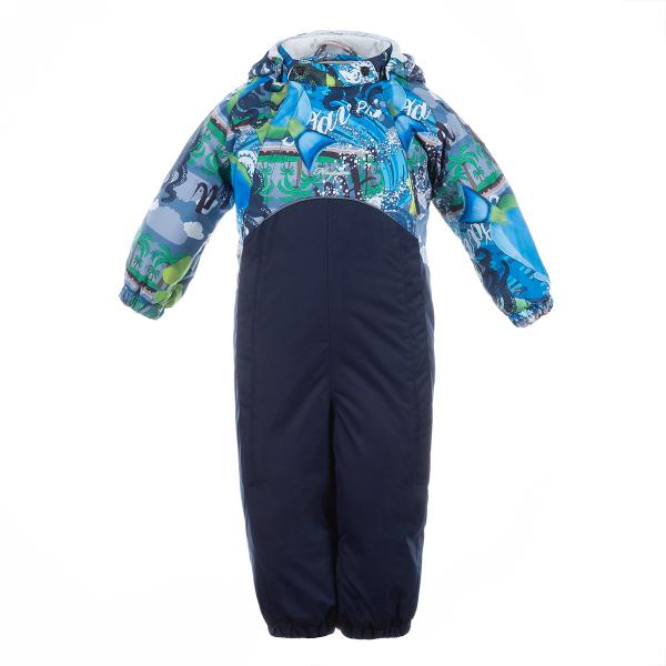 Комбінезон Huppa Golden Navy Pattern/Navy, поліестер, р.74, темно-синій з синім (36080004-90286-074) - Pampik