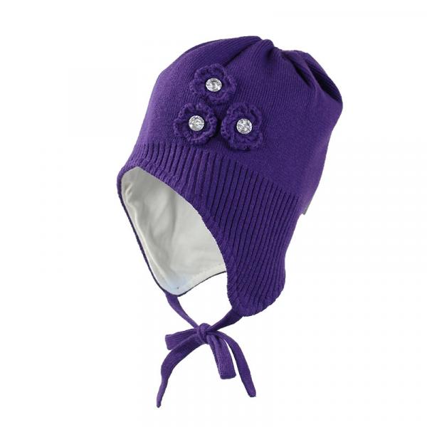 Шапка Huppa Lara Dark Lilac, бавовна, S, фіолетовий (80380000-70073-00S) - Pampik