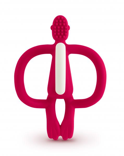 Іграшка-прорізувач Matchstick Monkey Мавпочка, малиновий (MM-T-004) - Pampik - 2