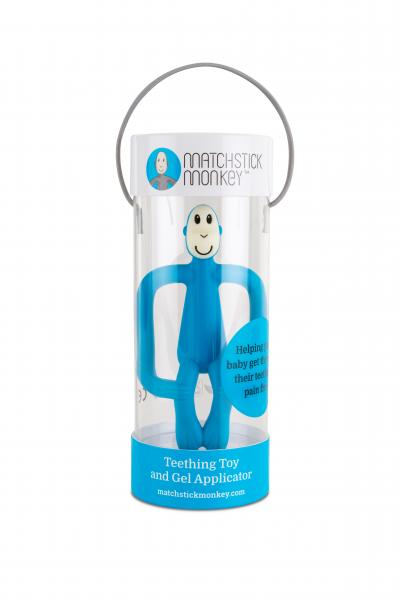 Іграшка-прорізувач Matchstick Monkey Мавпочка, блакитний (MM-T-002) - Pampik - 4