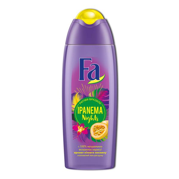 Гель для душа Fa Ритмы Бразилии Ipanema Nights аромат ночного жасмина с экстрактом маракуйи, 250 мл - Pampik