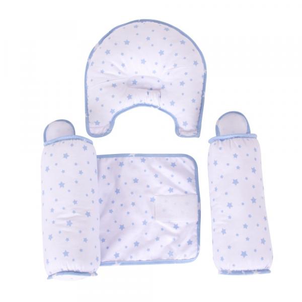 Позиціонер для сну Sevi bebe, з подушкою для голови, блакитний (33-1) - Pampik