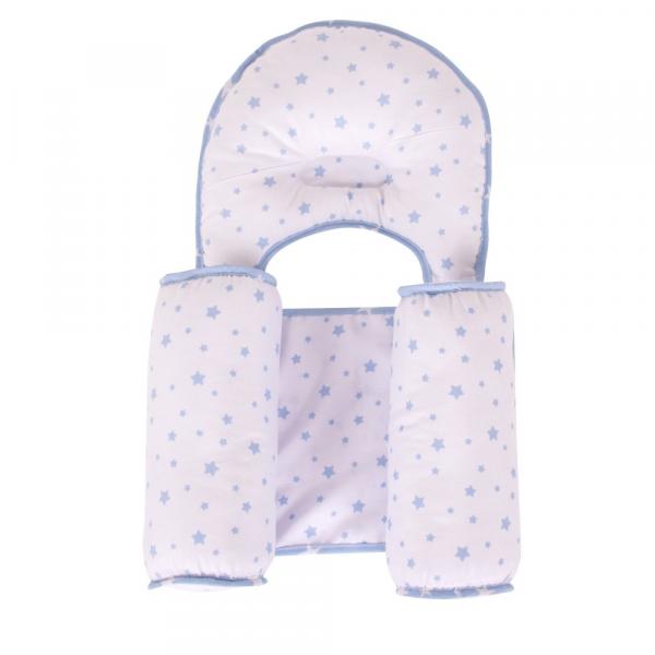 Позиціонер для сну Sevi bebe, з подушкою для голови, блакитний (33-1) - Pampik - 2
