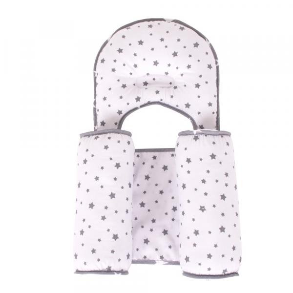 Позиціонер для сну Sevi bebe, з подушкою для голови, сірий (33-13) - Pampik - 2