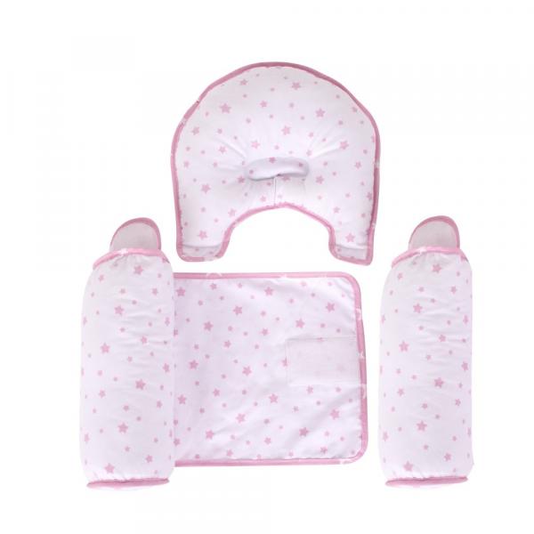 Позиціонер для сну Sevi bebe, з подушкою для голови, рожевий (33-2) - Pampik - 2