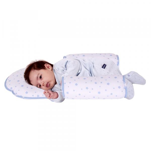 Позиціонер для сну Sevi bebe, з подушкою для голови, блакитний (33-1) - Pampik - 3