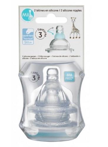 Соска Mii Жирафа Софі, потік струменем, 2 шт. (450570) - Pampik - 2