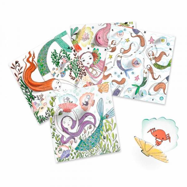 Художній комплект для малювання-розмальовка Djeco Глибоке море (DJ09628) - Pampik - 2