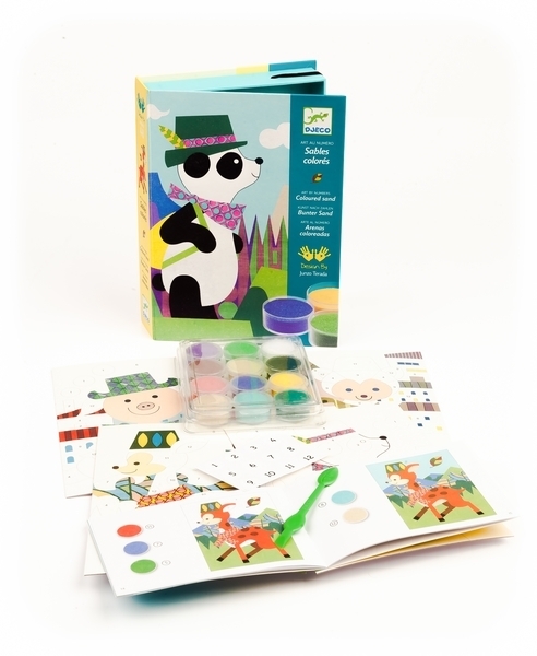Набор для рисования цветным песком Djeco Панда и его друзья (DJ08630) - Pampik - 2