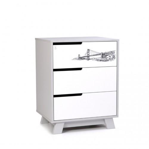 Комод Верес Мангеттен Тату 600, білий із сірим (32.2.321.1.17) - Pampik - 2