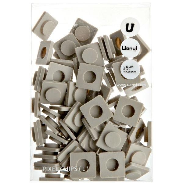 Пиксели для рюкзака Upixel Big, светло-серый, 80 шт. (WY-P001W) - Pampik