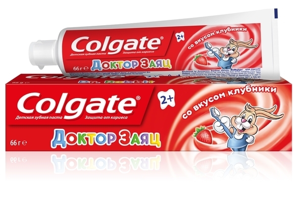 

Зубная паста Colgate Доктор Заяц со вкусом клубники, 50 мл