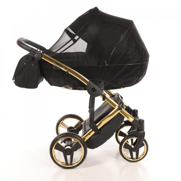 Універсальна коляска 2 в 1 Junama Diamond S-line 02, чорний з золотим (JD-SL-02) - Pampik - 11
