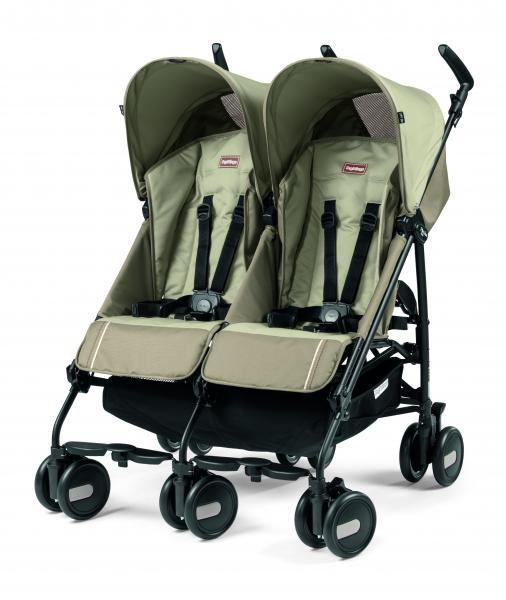 

Прогулочная коляска для двойни Peg-Perego Pliko Mini Twin Class Beige, бежевый (IP04280000SU36SU56