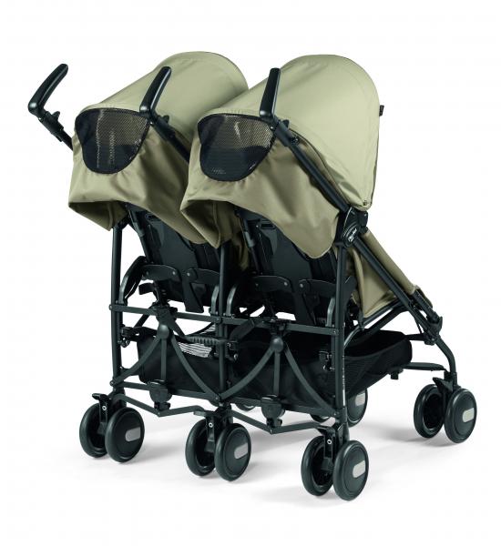 Візок для двійні Peg-Perego Pliko Mini Twin Class Beige, бежевий (IP04280000SU36SU56) - Pampik - 3