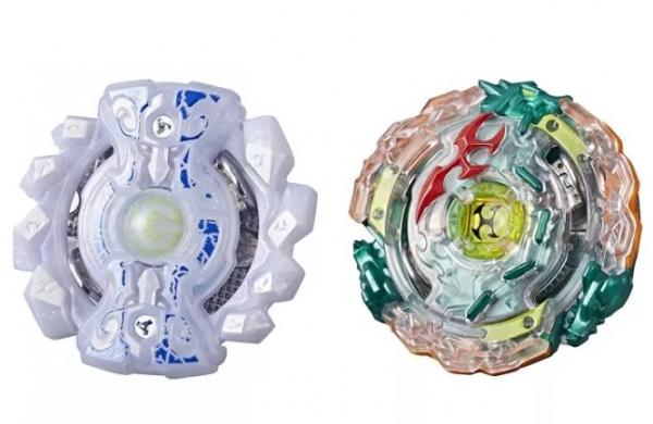 

Игровой набор Hasbro BeyBlade Bey Slingshock Kerbeus K4 and Gianon G4, 2 шт. (E4745 BEY SS KERBEUS K4 AND GIANON G4, Зеленый