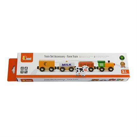 Ігровий набір до залізниці Viga Toys Поїзд-ферма (50821) - Pampik - 2