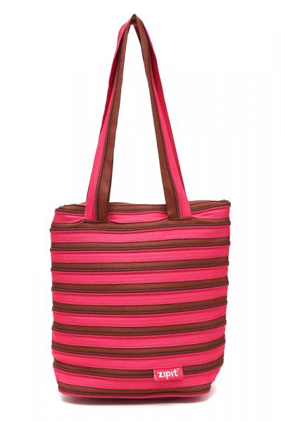 

Сумка Zipit Premium Tote Fuchsia & Deep Brown (ZBN-1, Фуксия