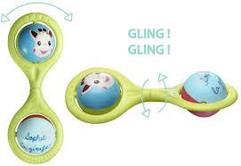 Погремушка-твист Vulli Жирафа Софи, в подарочной упаковке, салатовый (010174) - Pampik - 2