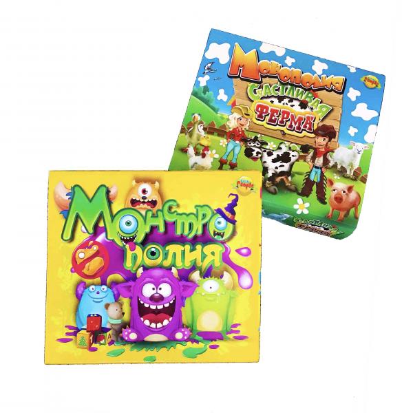 Набір настільних ігор Kidsori 2 в 1 Монстрополія і Щаслива ферма (OLS-19-551) - Pampik
