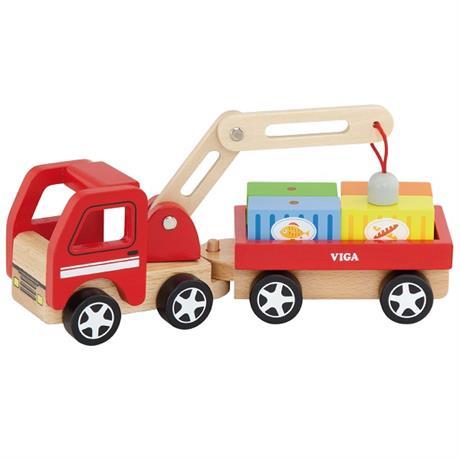 

Игрушка Viga Toys Автокран (50690, Красный