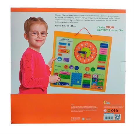 Магнітний календар Viga Toys, укр. мова (50377U) - Pampik - 3