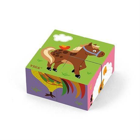 Пазл-кубики Viga Toys Ферма (50835) - Pampik - 2